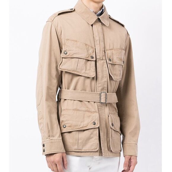 Polo Ralph Lauren Khaki Cotton Twill Field Paratrooper Jump Jacket - Picture 16 of 16